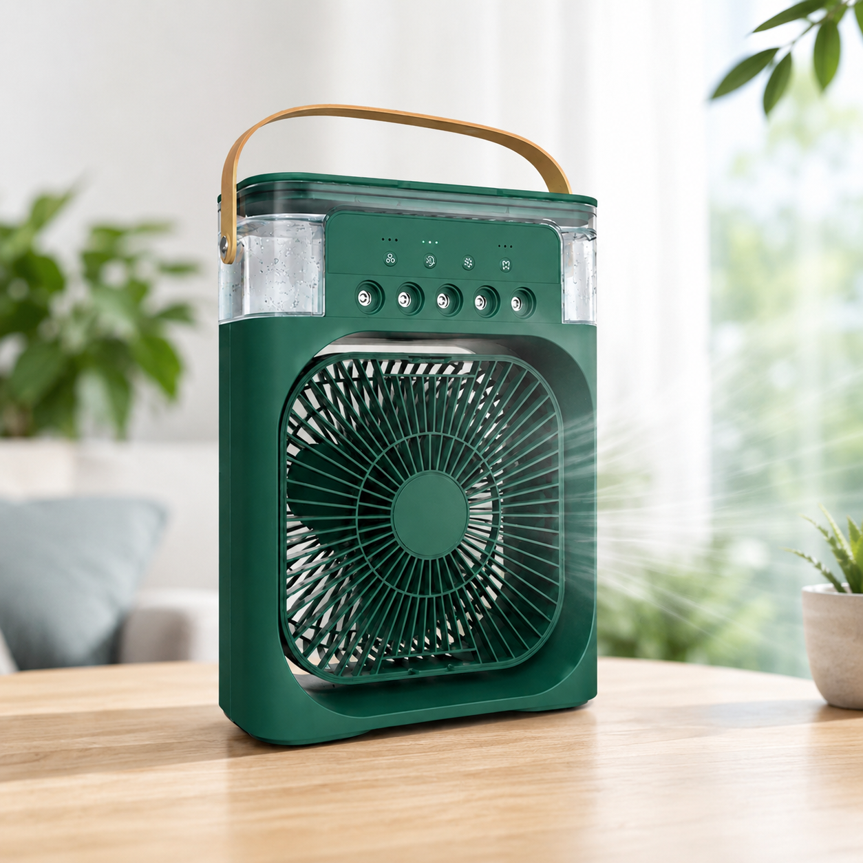 Портативний вентилятор-кондиціонер AirCool 4 в 1 зелений